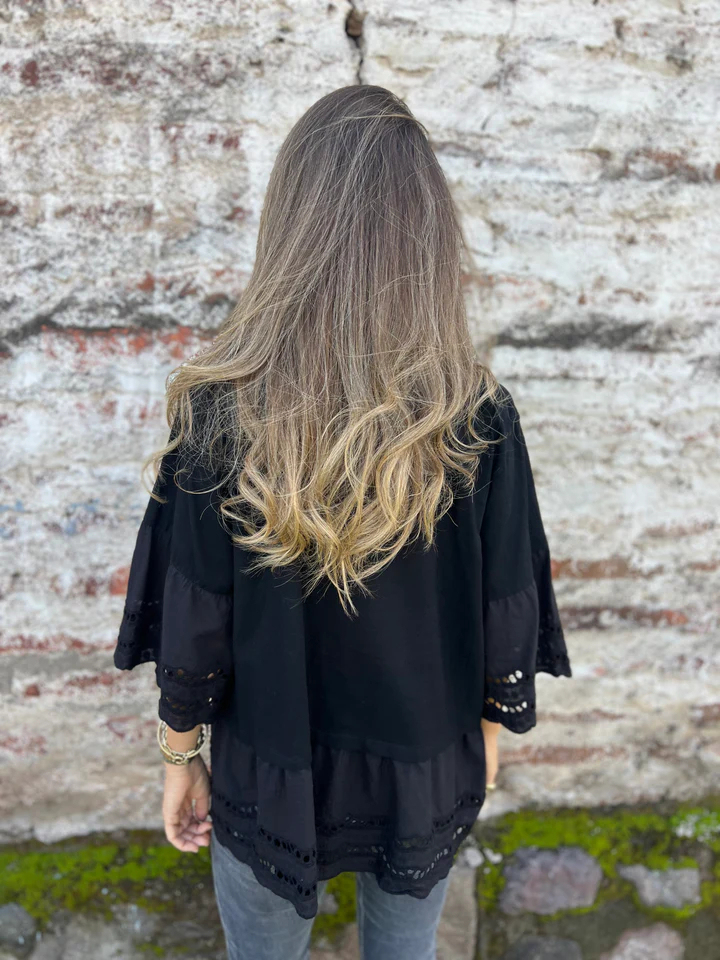 Puff Sleeve V-Neck Blouse