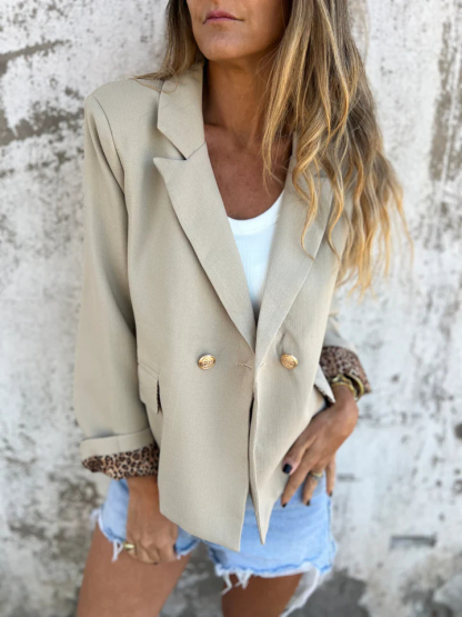 CLEARANCE SALE🔥Leopard Print Lined Short Blazer