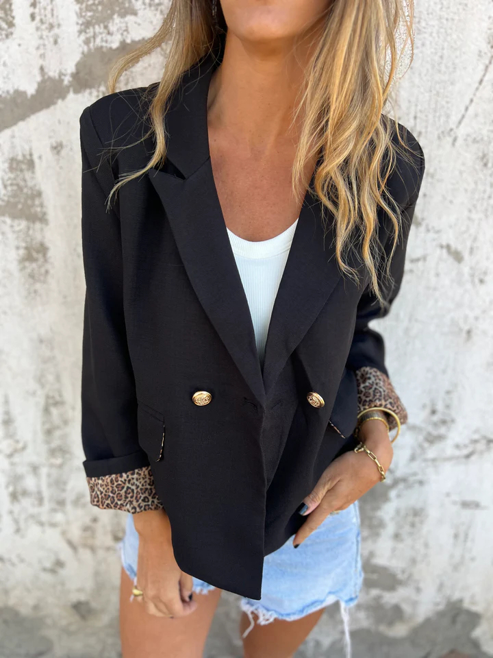 CLEARANCE SALE🔥Leopard Print Lined Short Blazer