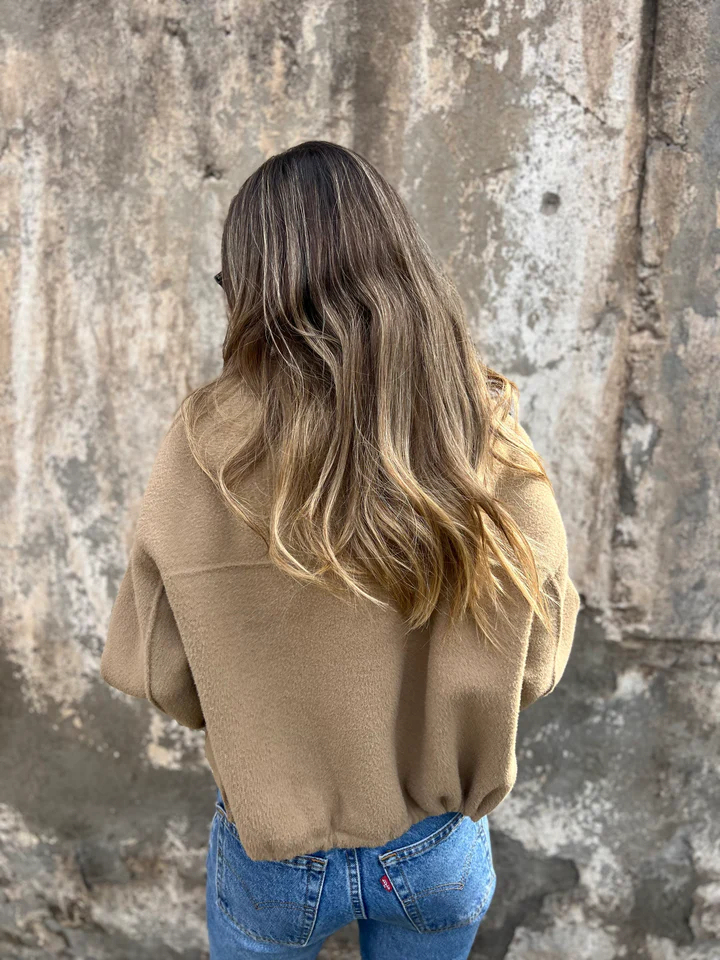 CLEARANCE SALE🔥Oversized Wool Blend Gold Button Jacket