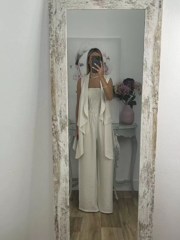 Honeycomb Strapless Jumpsuit Set