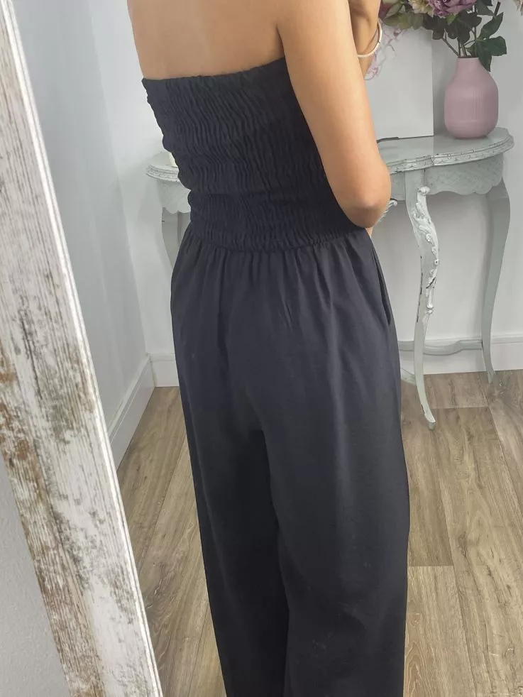 Honeycomb Strapless Jumpsuit Set
