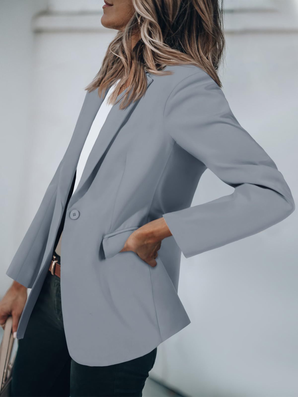 Open Front Long Sleeve Blazer