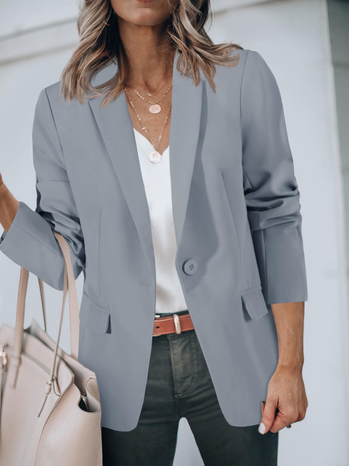 Open Front Long Sleeve Blazer