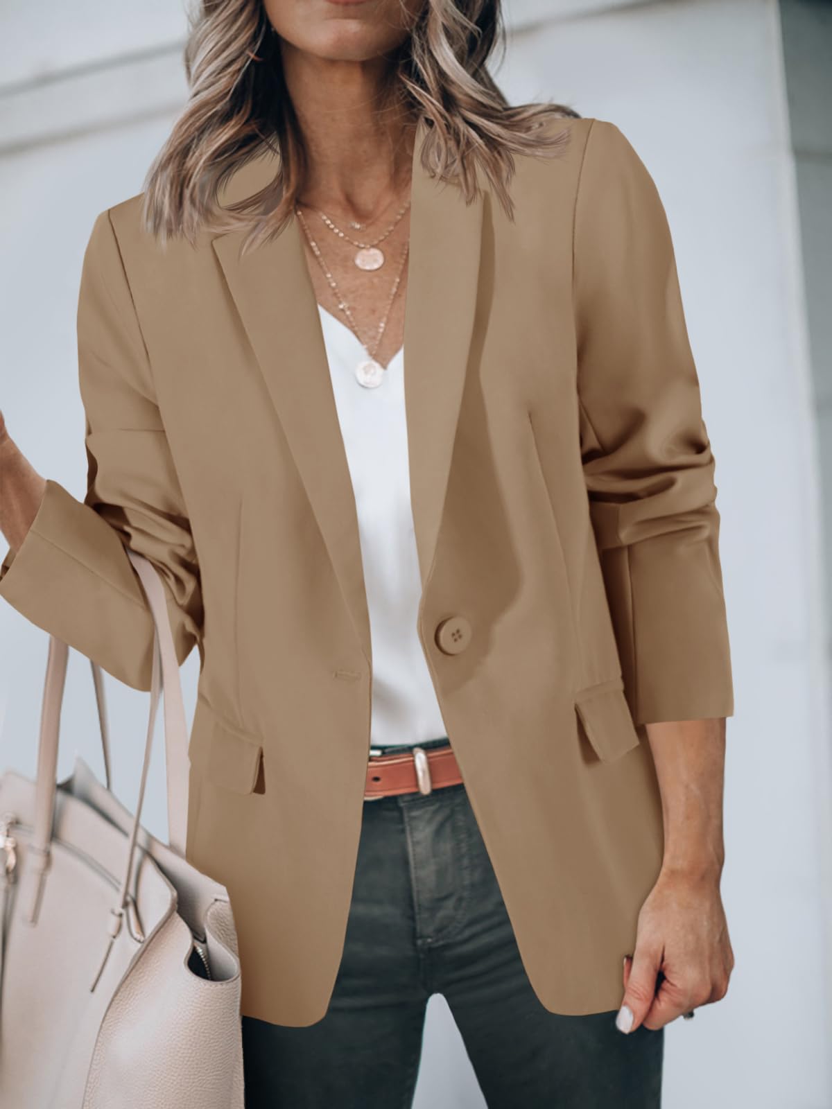 Open Front Long Sleeve Blazer