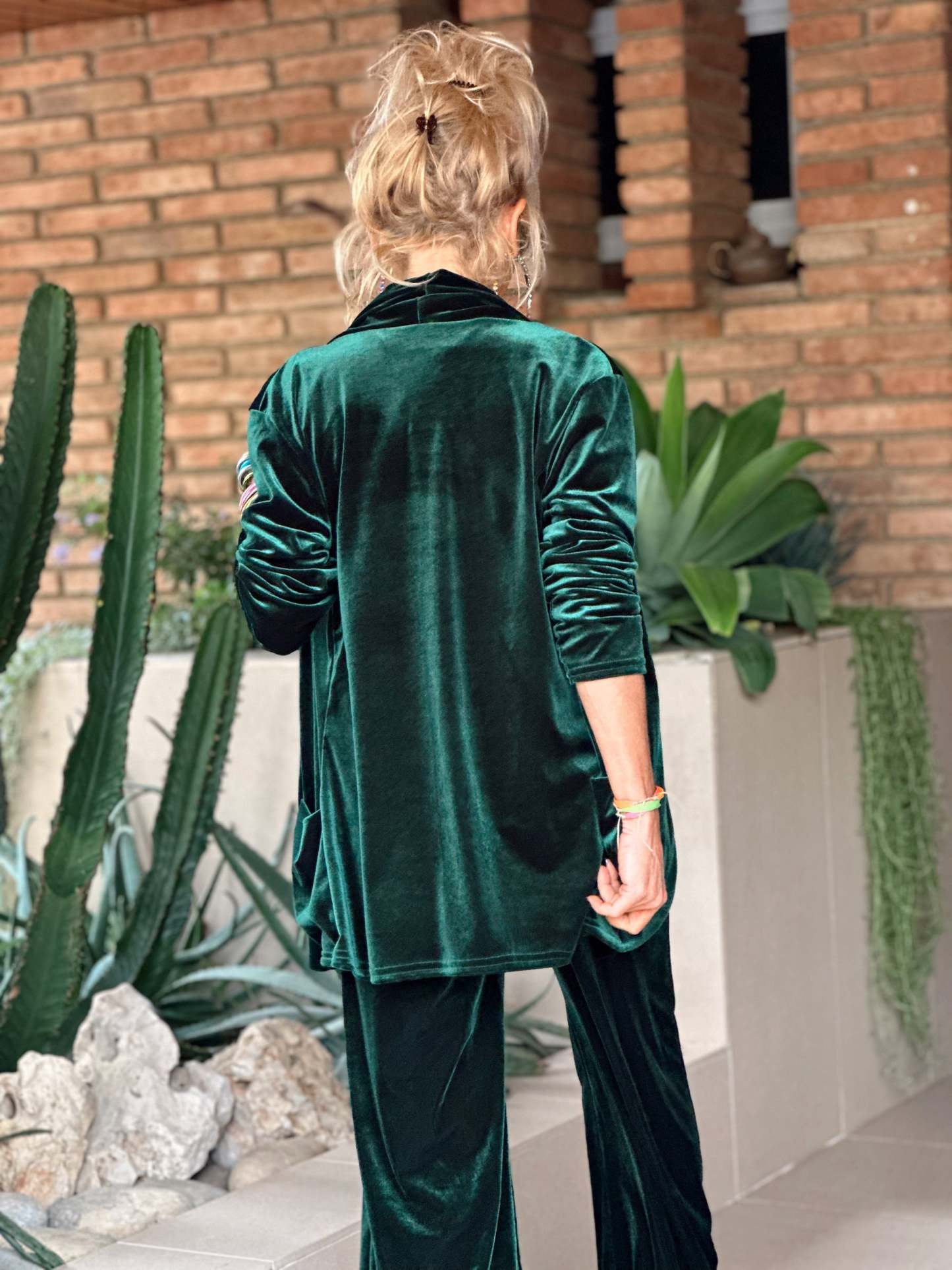 CONJUNTO JADE TERCIOPELO PISTACHO