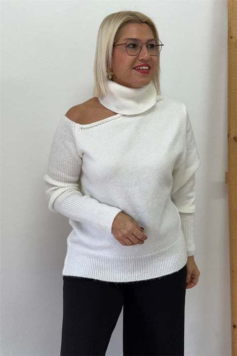 CLEARANCE SALE🔥Relaxed Fit Off-Shoulder Sweater