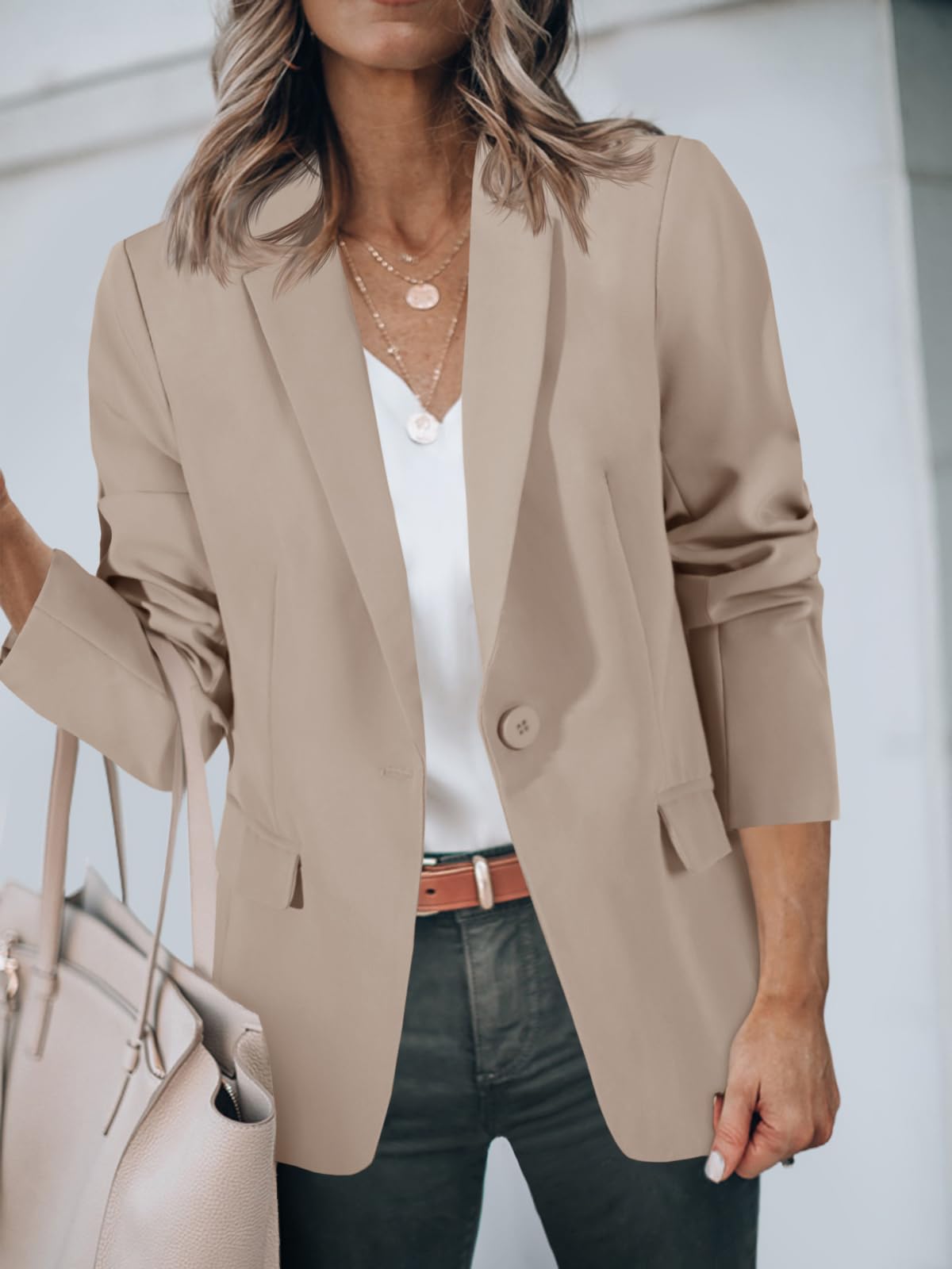 Open Front Long Sleeve Blazer