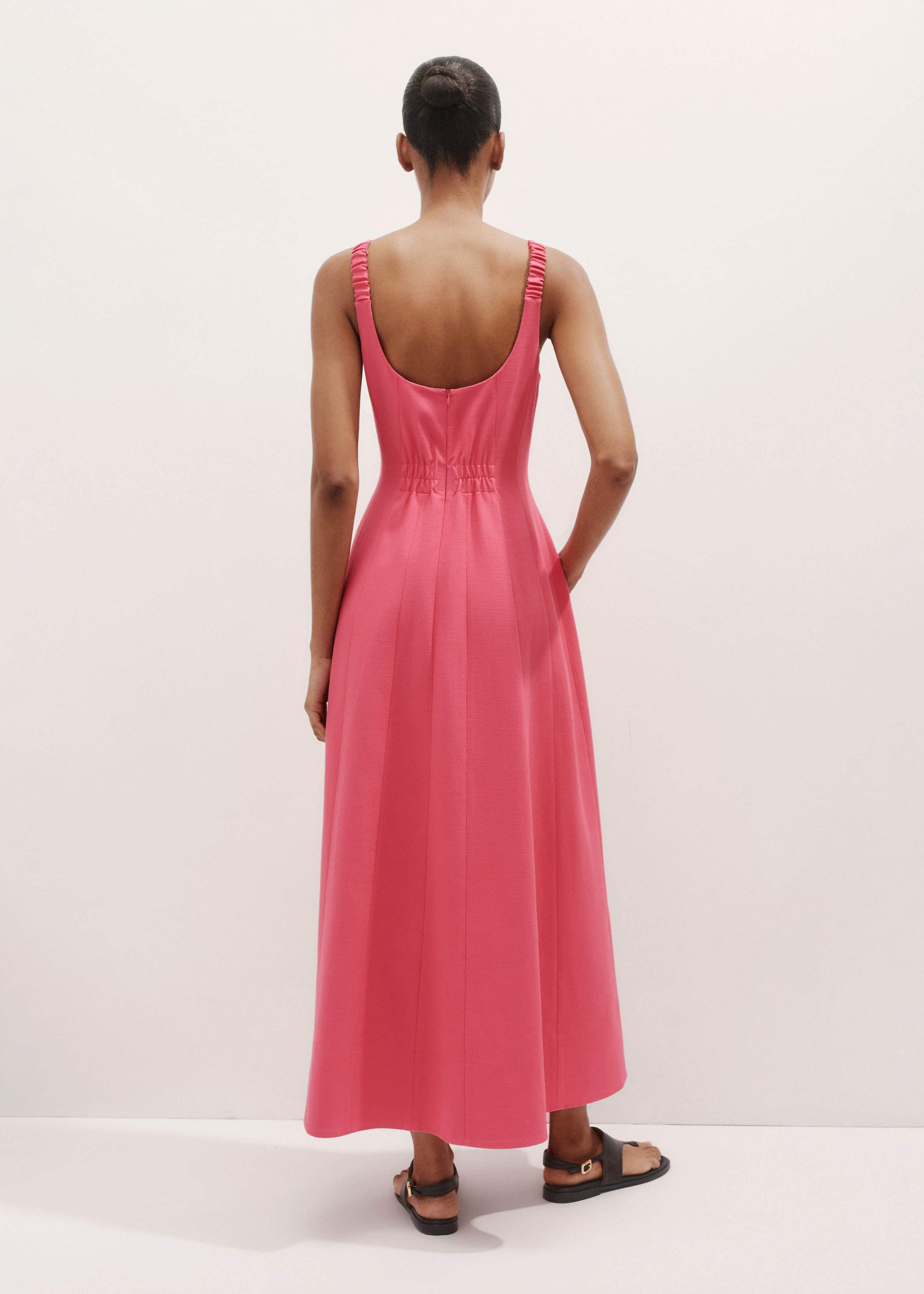 Pink Sleeveless Maxi Dress