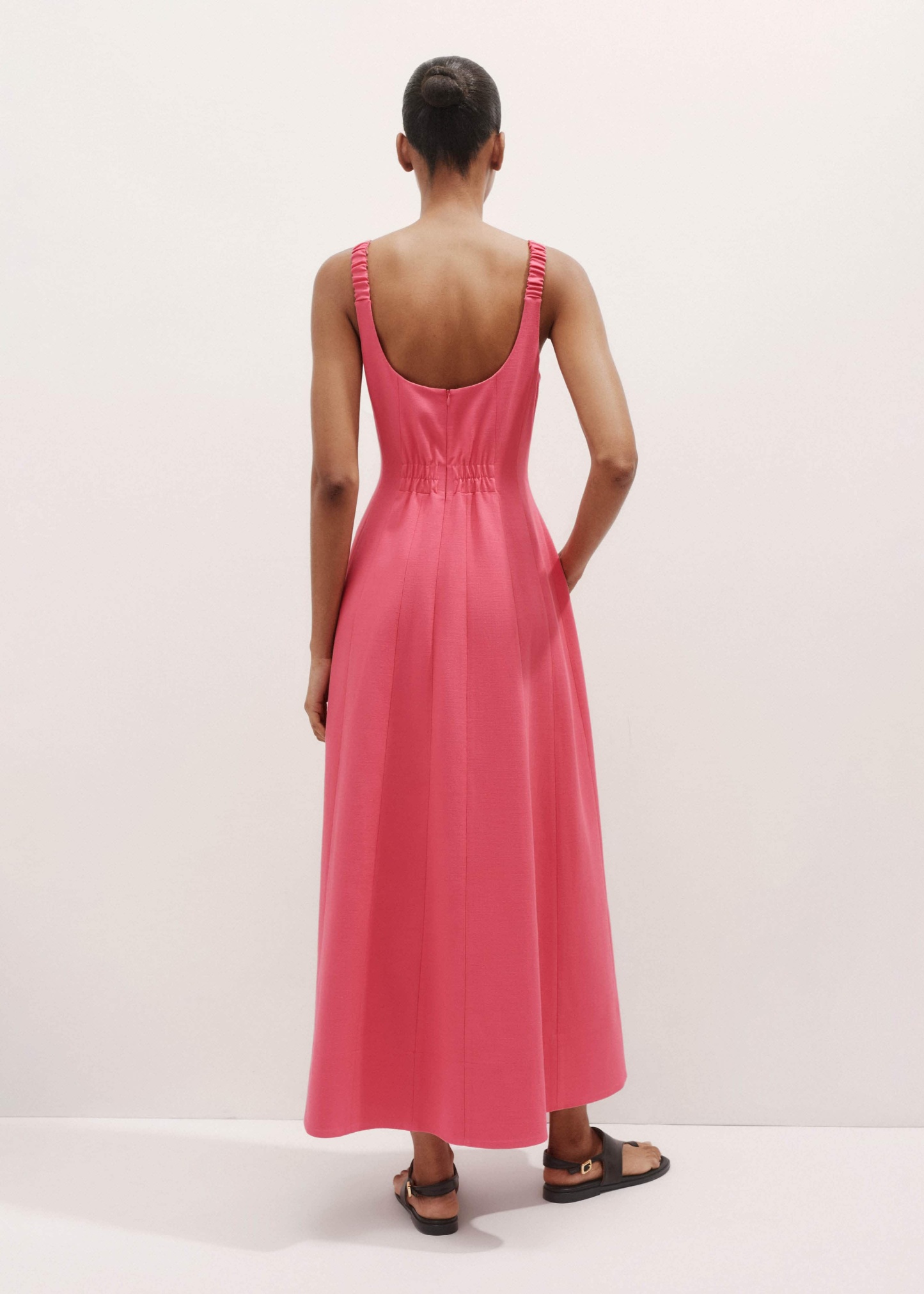 Pink Sleeveless Maxi Dress