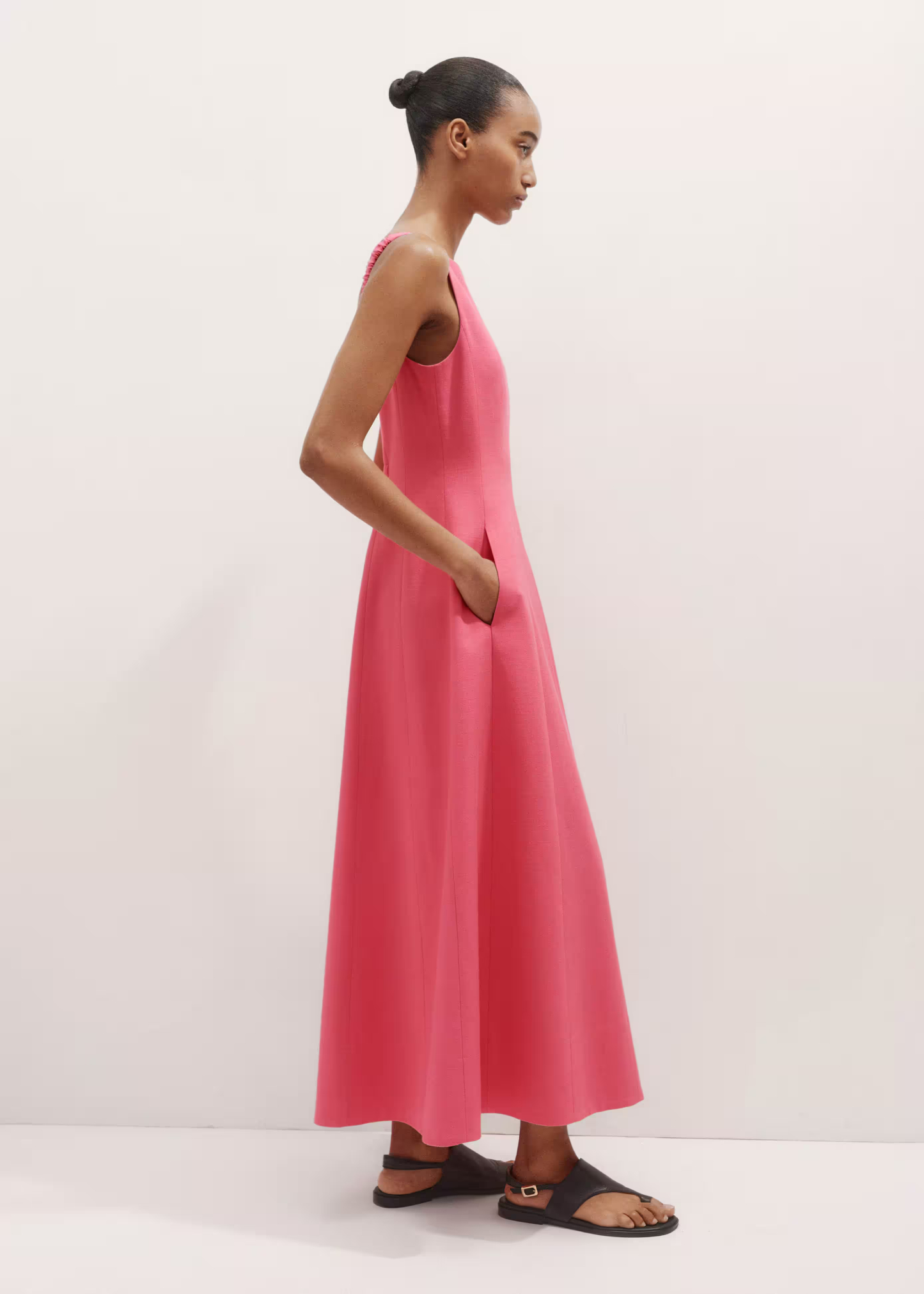 Pink Sleeveless Maxi Dress