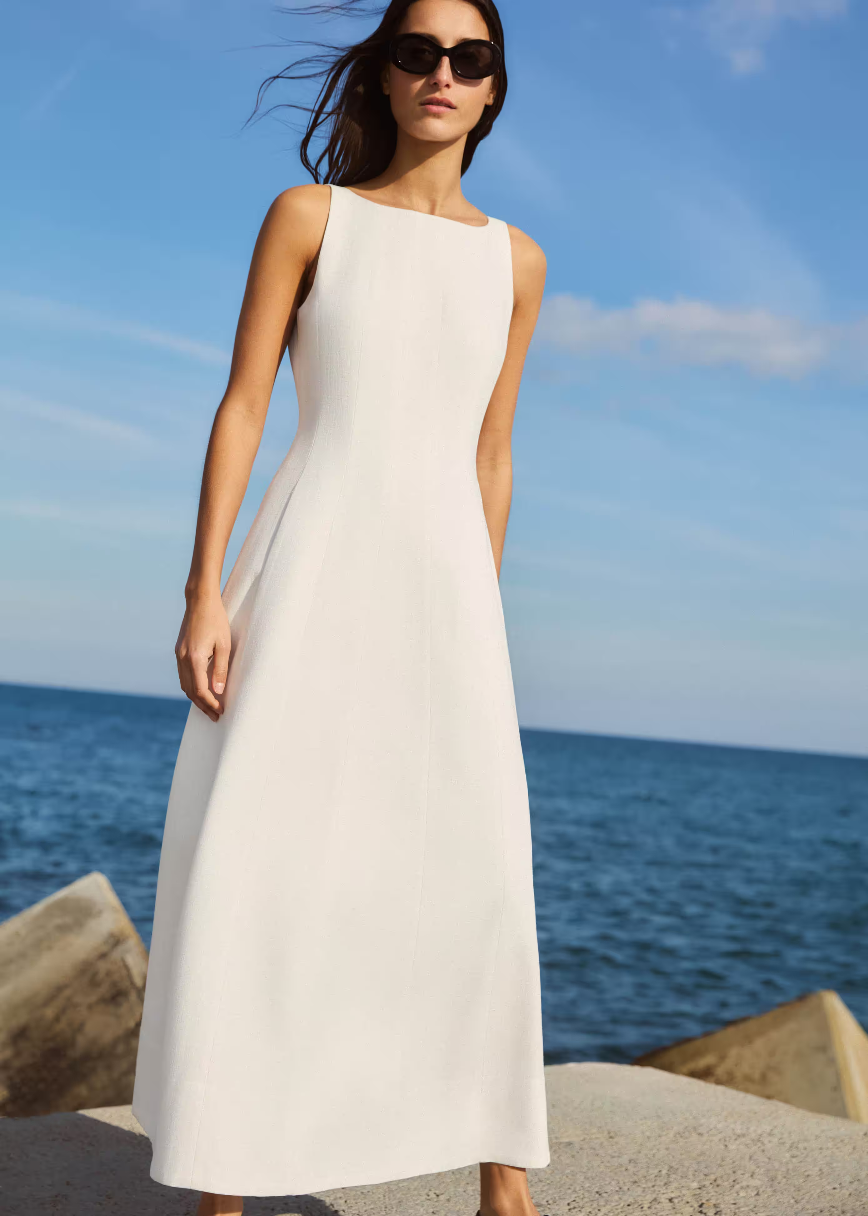 Pink Sleeveless Maxi Dress