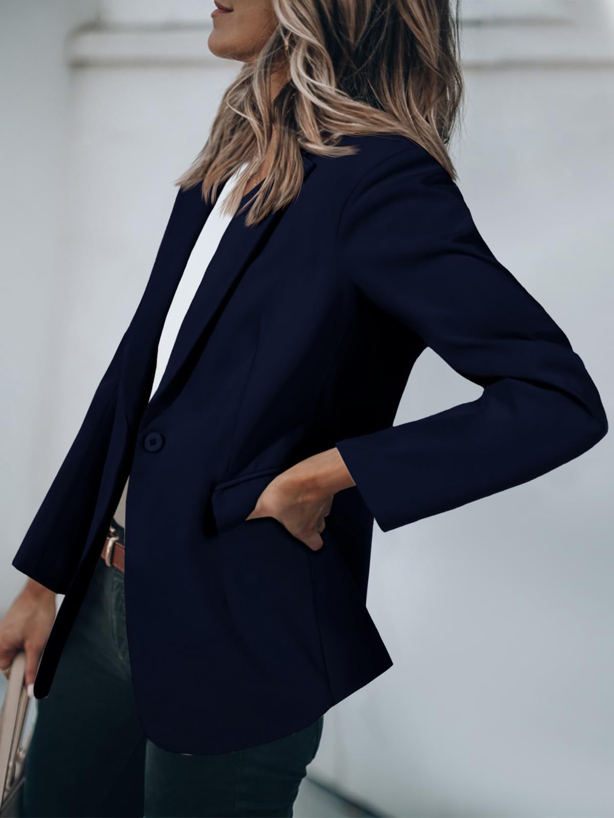 Open Front Long Sleeve Blazer