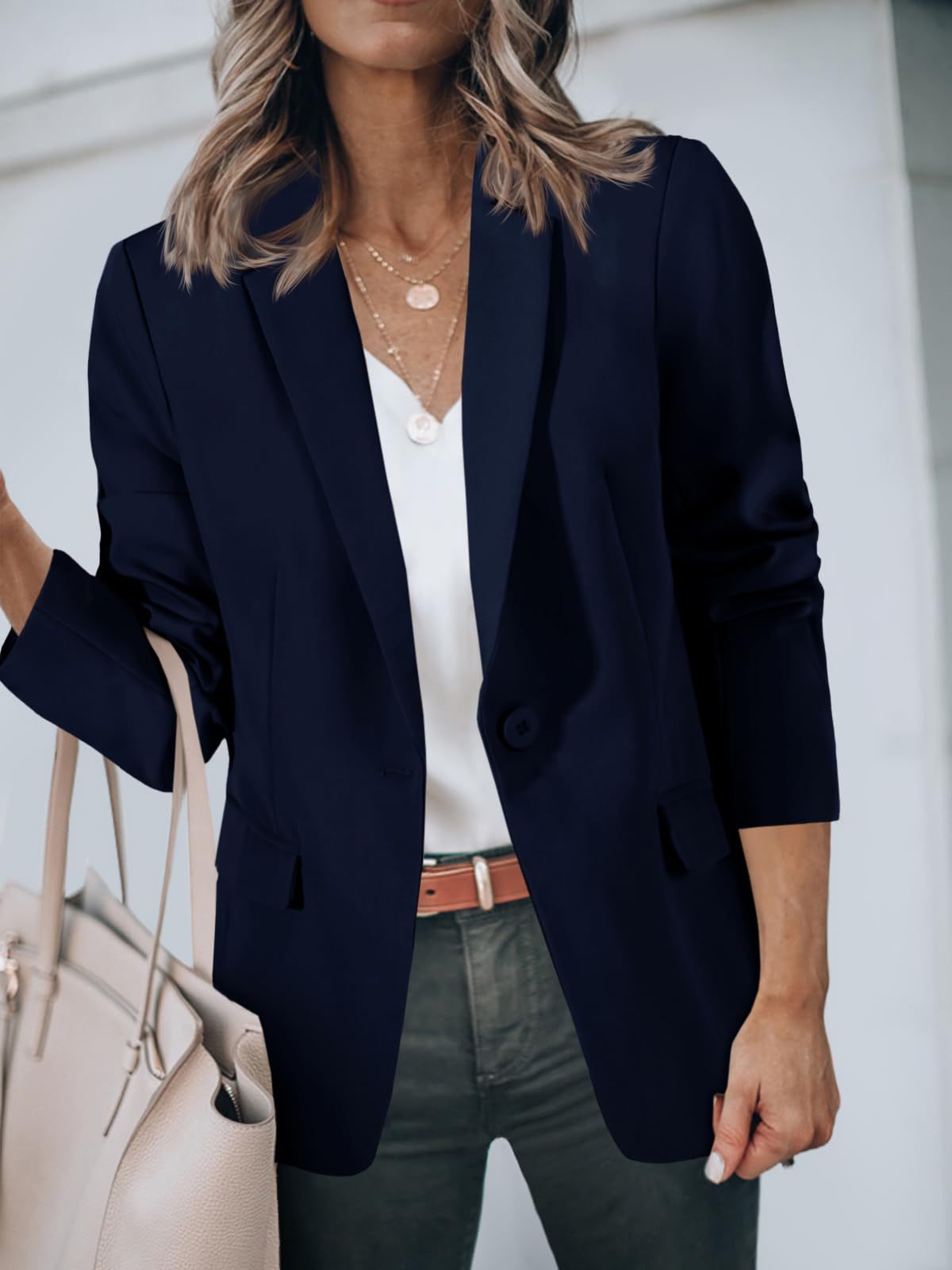 Open Front Long Sleeve Blazer