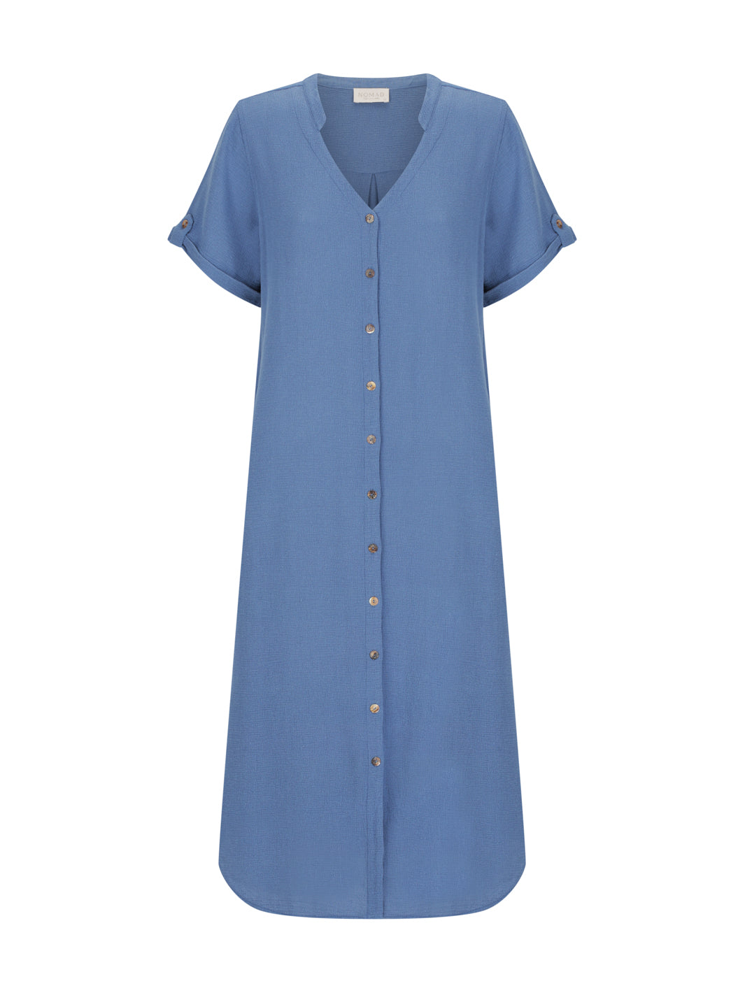 Loose Button Midi Dress