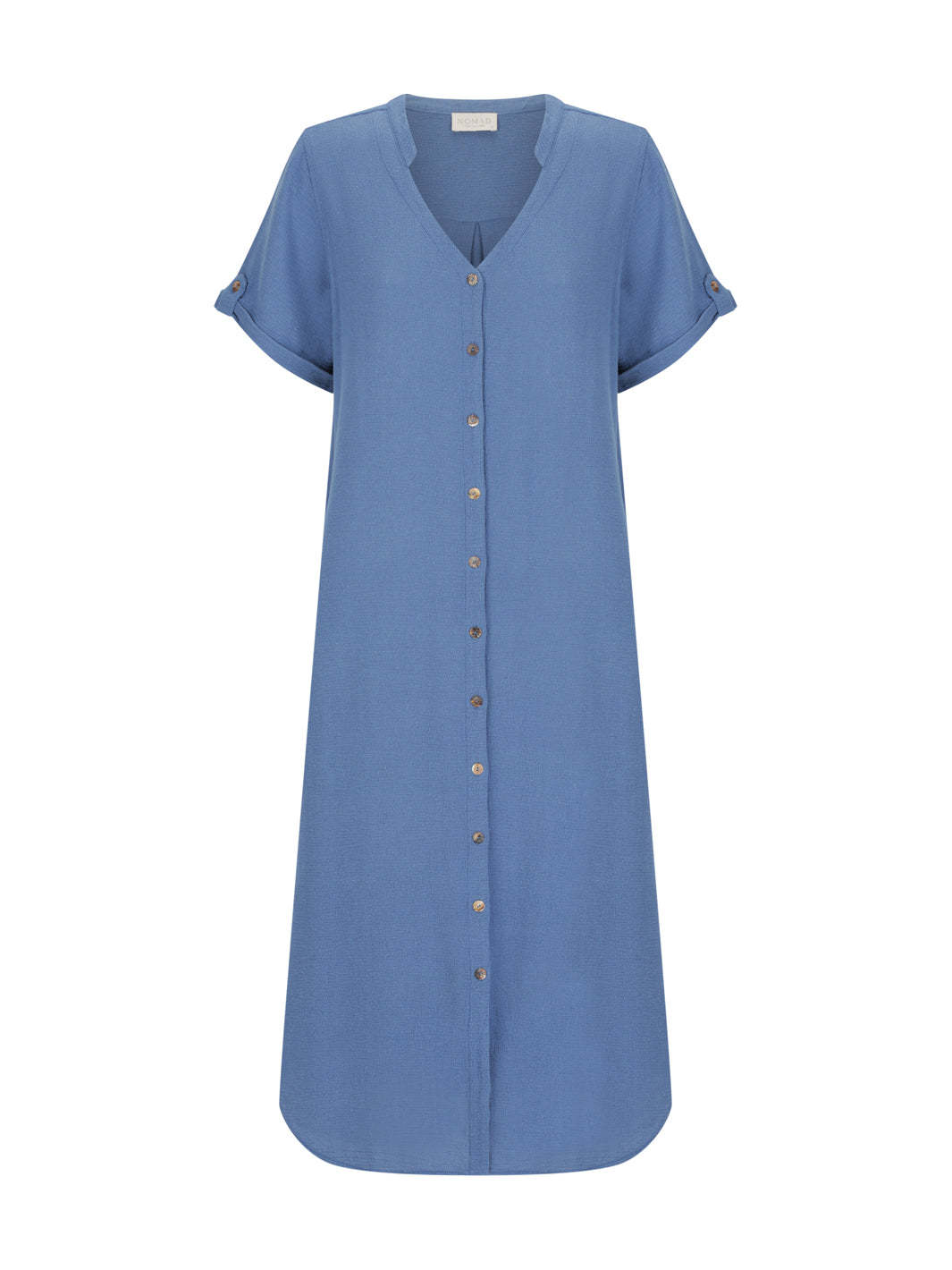 Loose Button Midi Dress