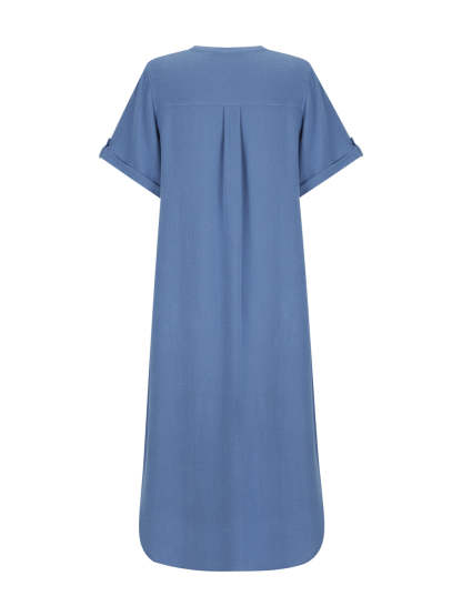 Loose Button Midi Dress