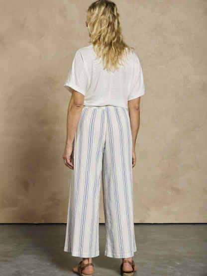Milos Cotton Pants Azure Stripe