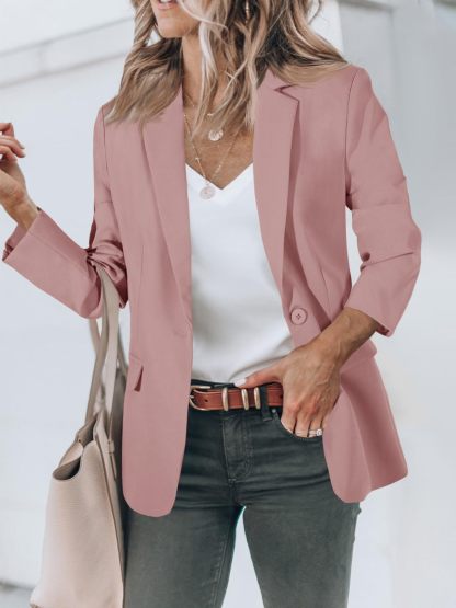 Open Front Long Sleeve Blazer