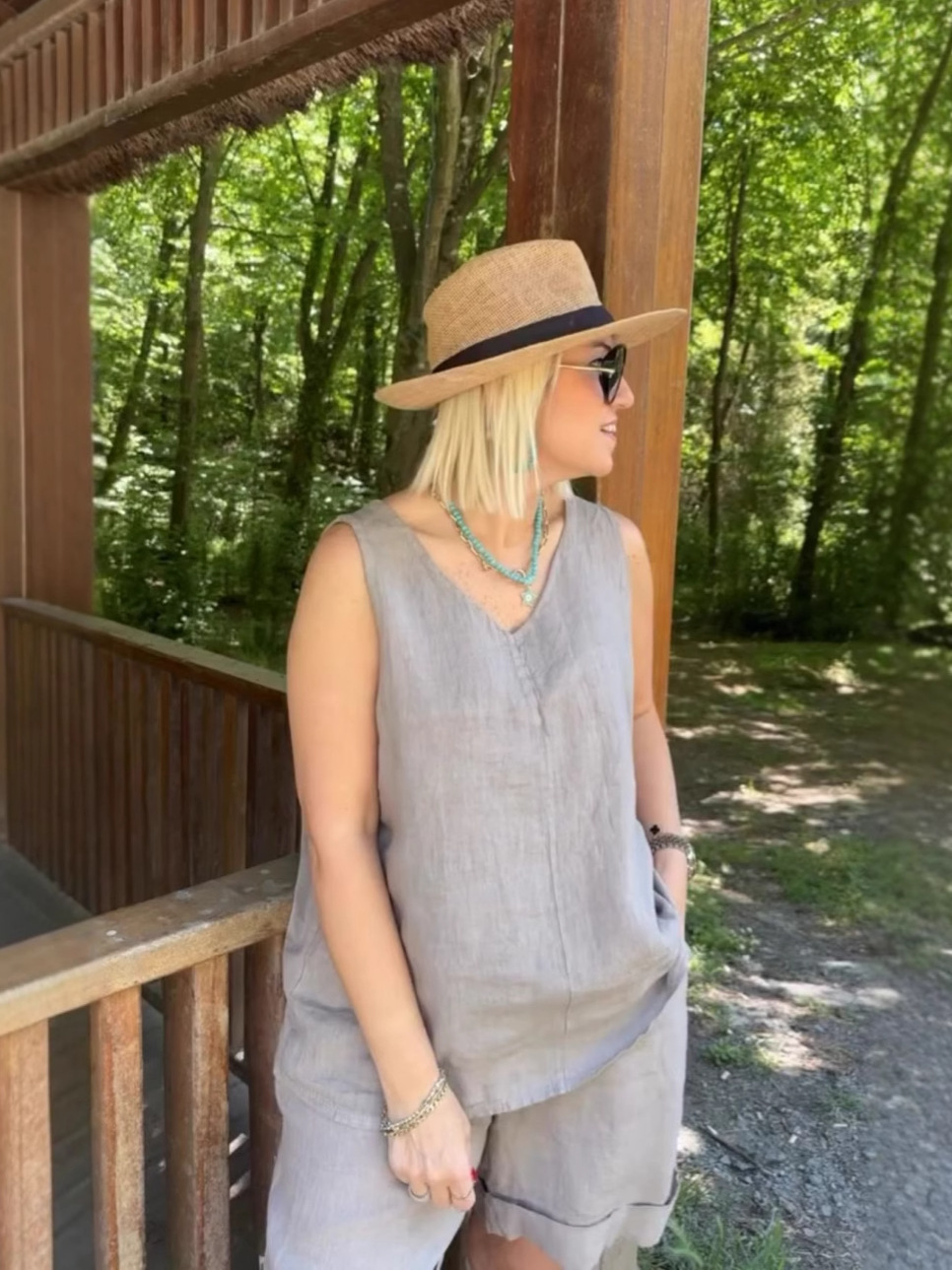 ??Women's Summer 2 Piece Outfits Striped Skirt Sets Crew Neck Top Midi Dress-?????????????????? ?????????? ????% ??????