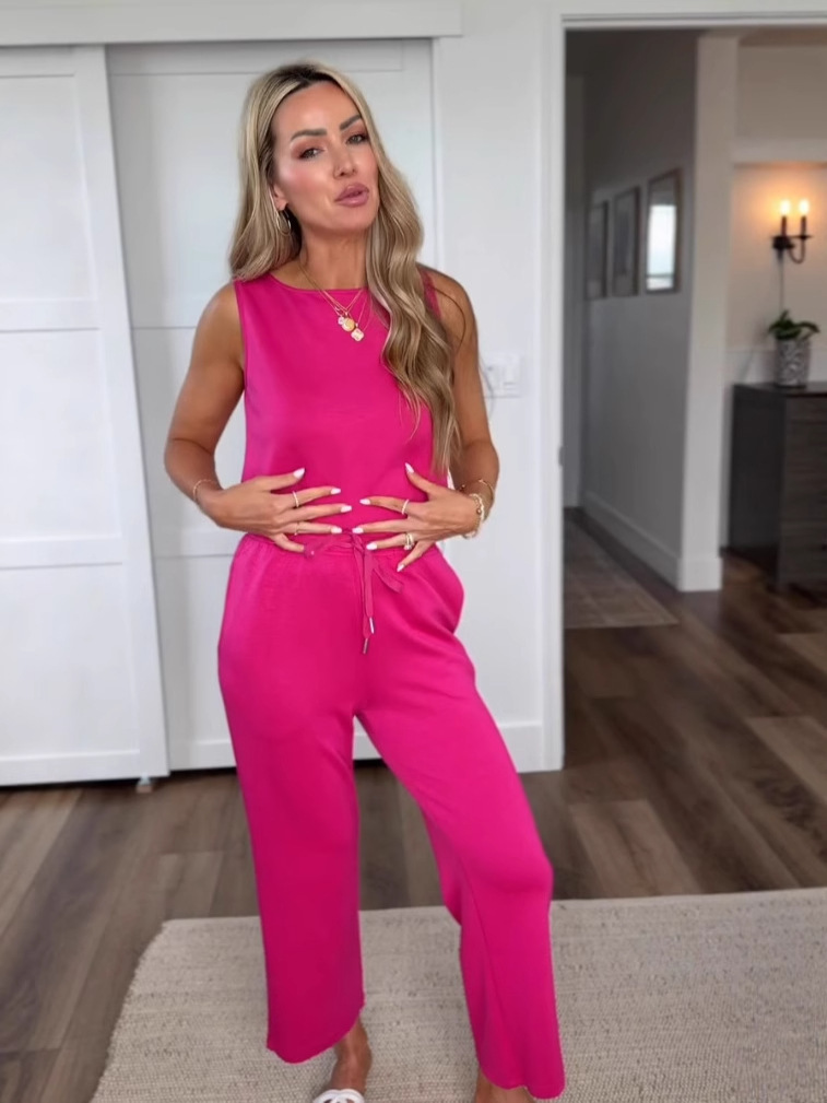 🔥DSICOUNT SALES🔥-Women's Sleeveless 2-Piece set with Pockets