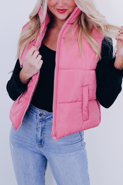 Casual solid color cotton vest jacket