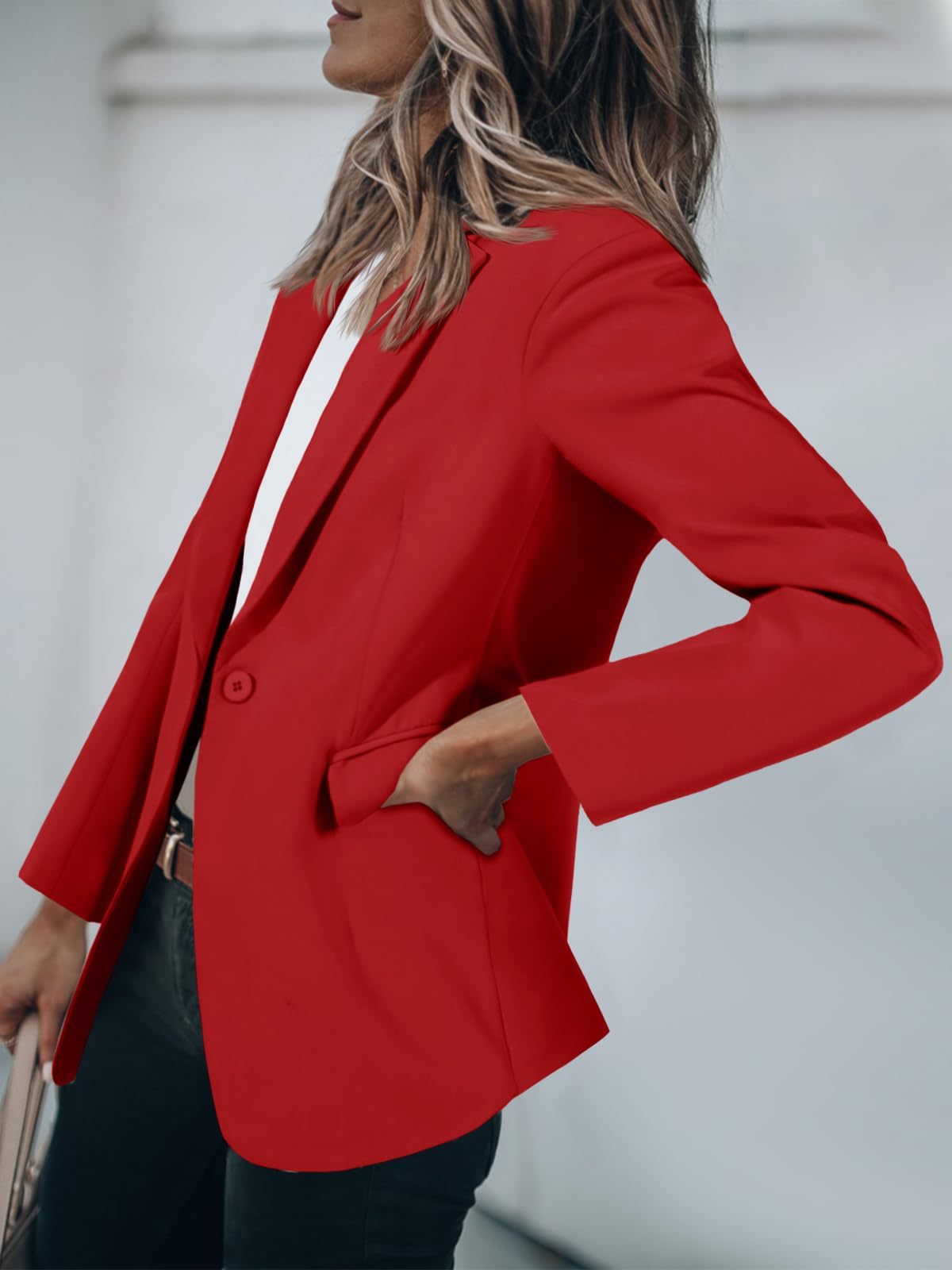 Open Front Long Sleeve Blazer