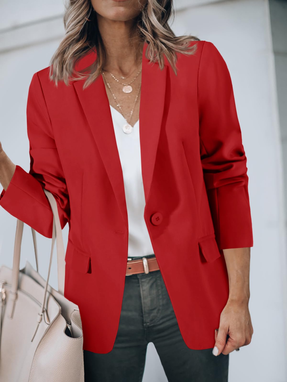 Open Front Long Sleeve Blazer