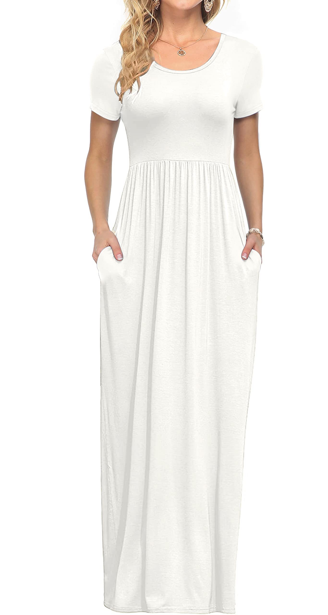 Short Sleeve Loose Maxi Dresses