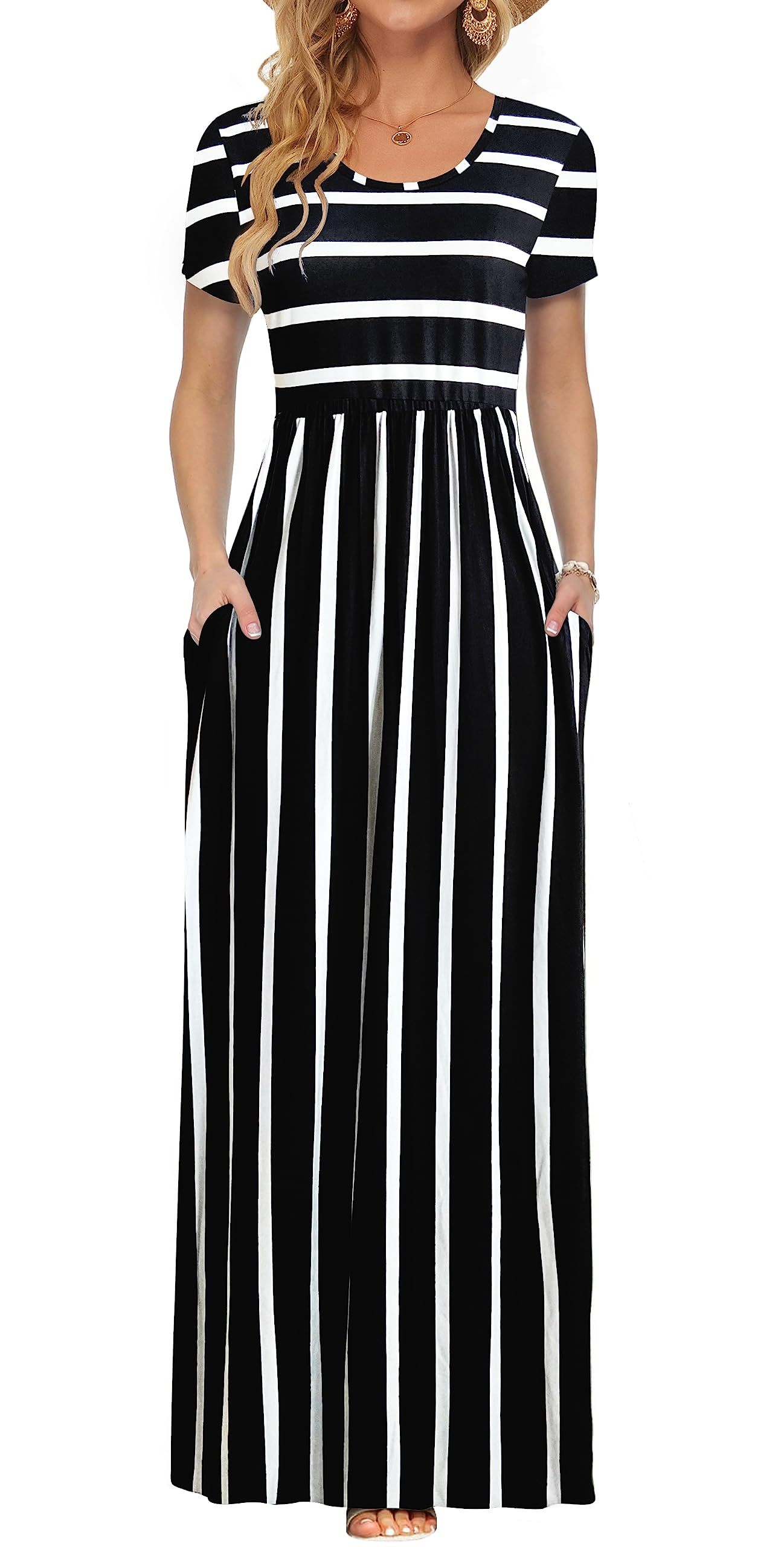 Short Sleeve Loose Maxi Dresses