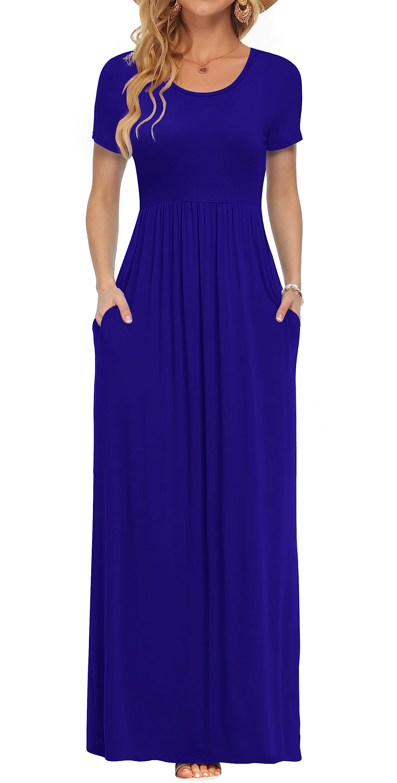 Short Sleeve Loose Maxi Dresses