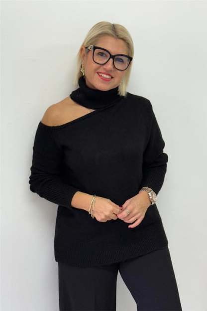 CLEARANCE SALE🔥Relaxed Fit Off-Shoulder Sweater