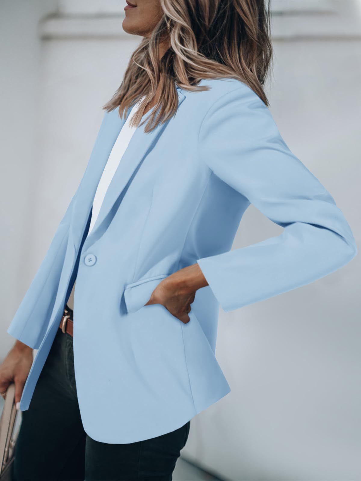 Open Front Long Sleeve Blazer