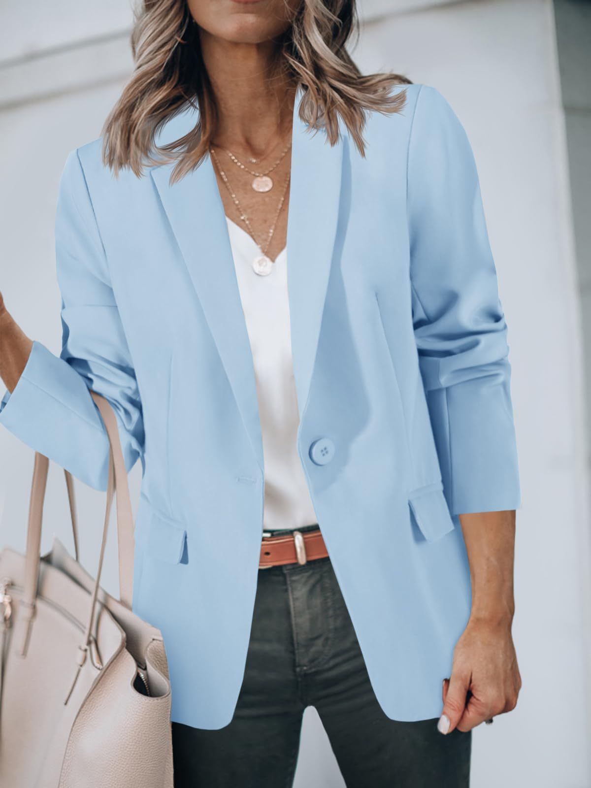 Open Front Long Sleeve Blazer