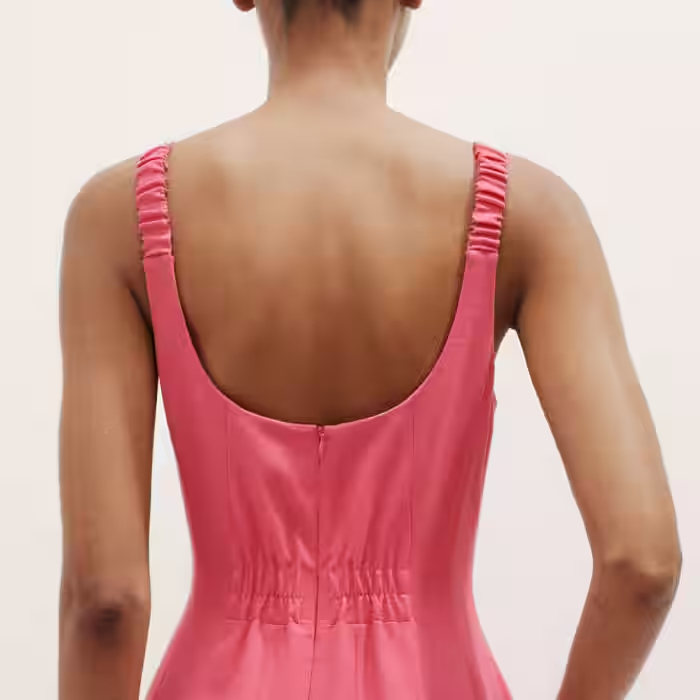 Pink Sleeveless Maxi Dress