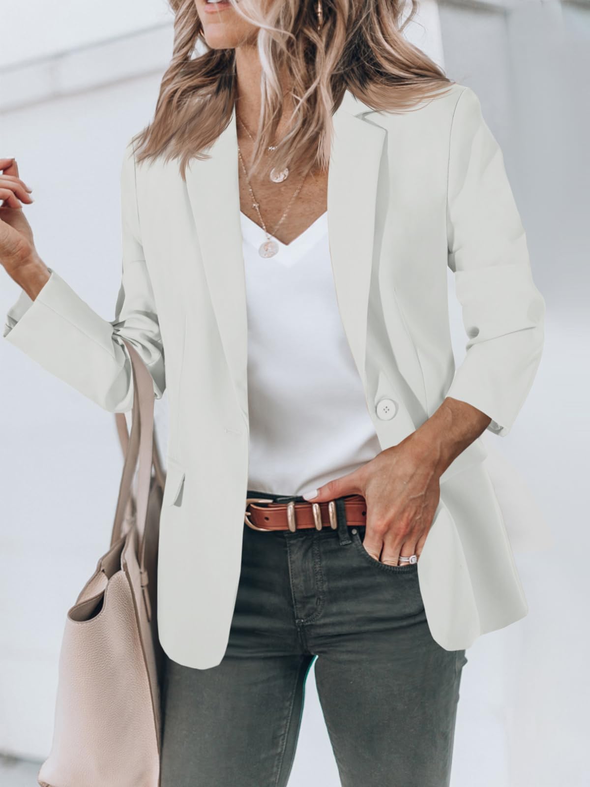 Open Front Long Sleeve Blazer