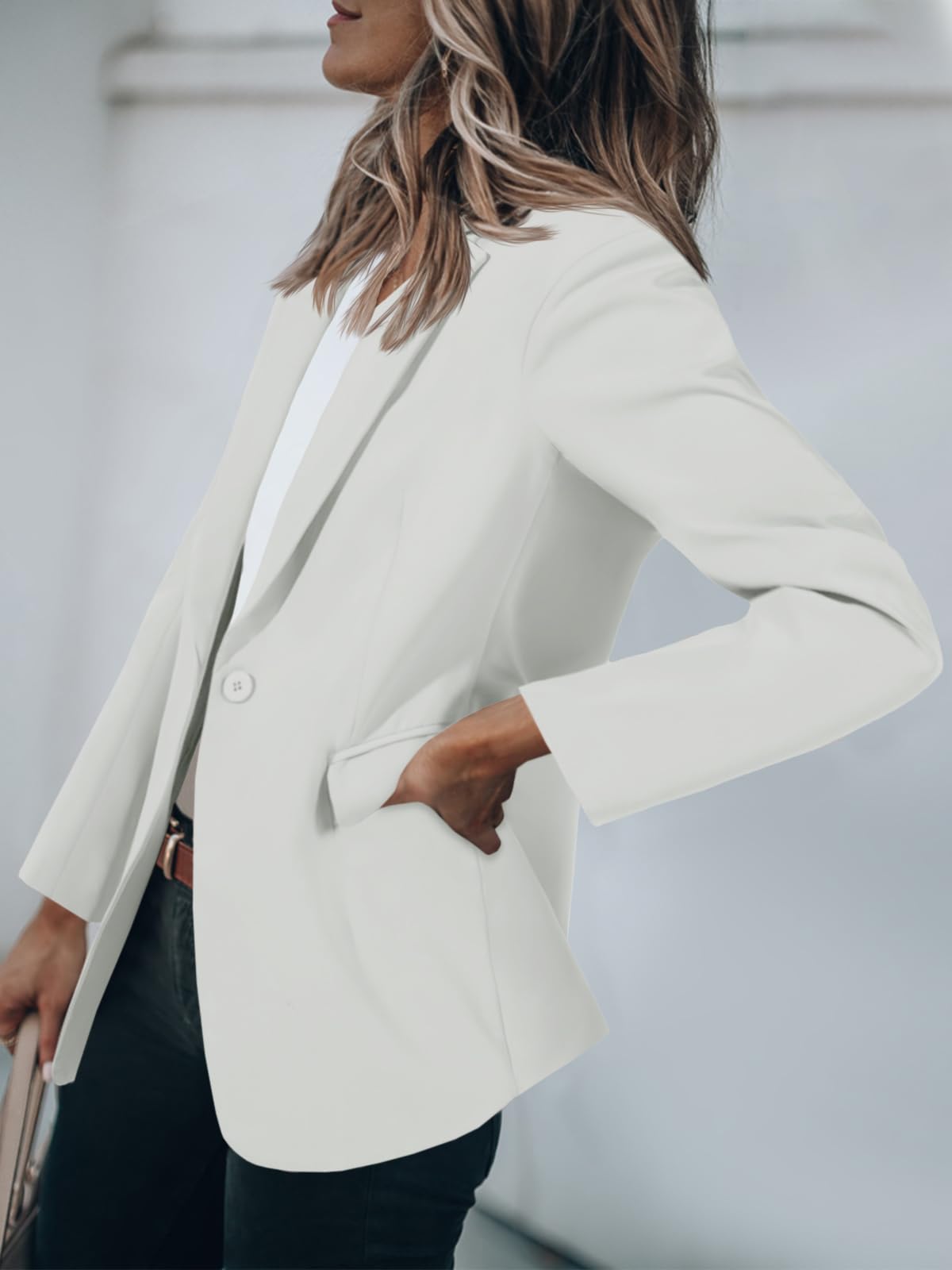 Open Front Long Sleeve Blazer