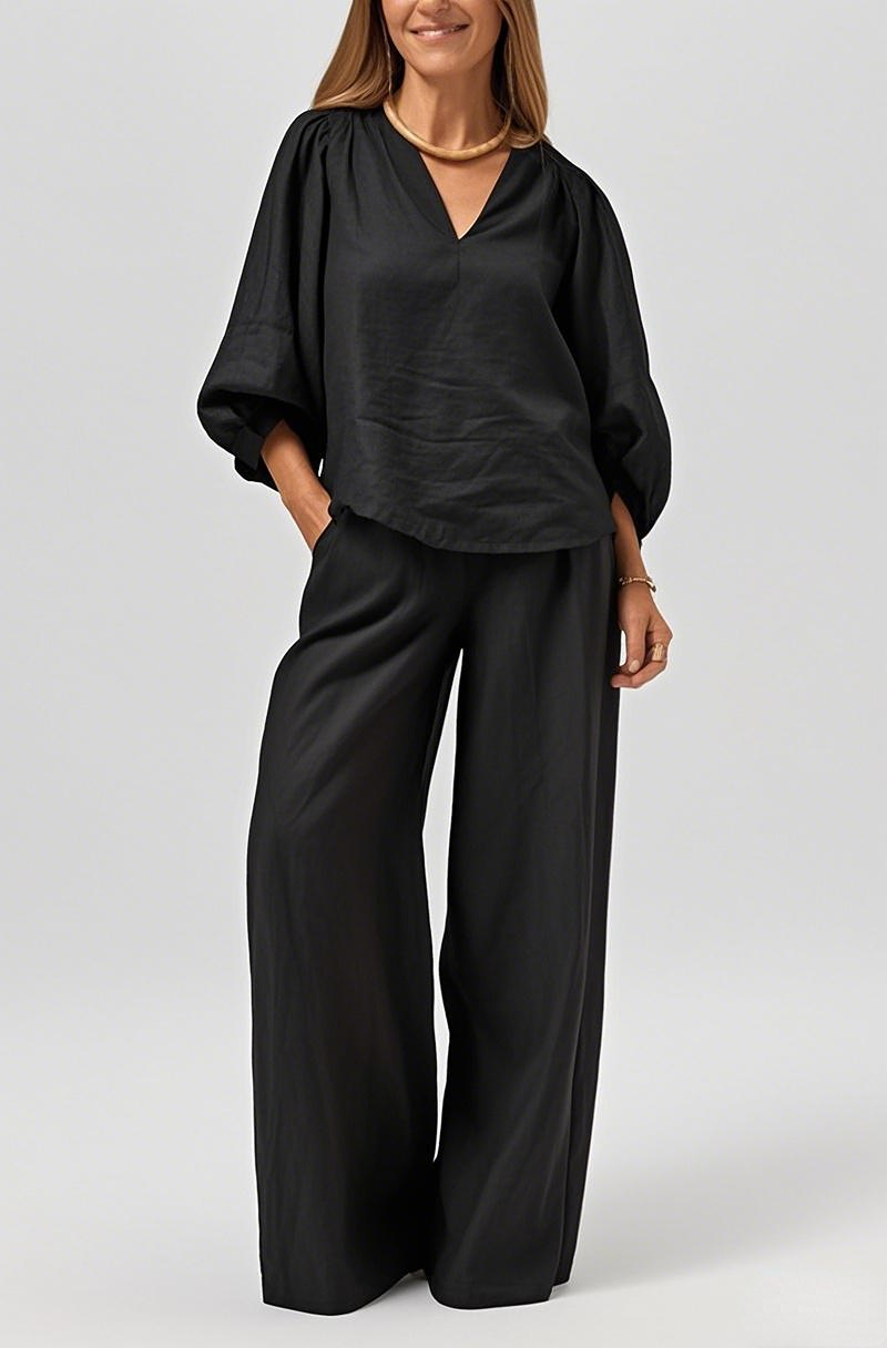 Women's Cotton & linen casual Shirt & Pants Set