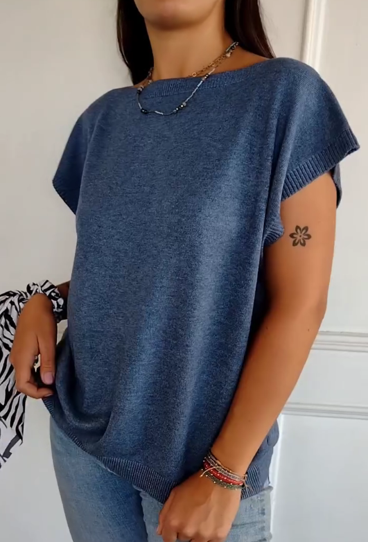 Women's Casual Solid Tops Button Design At The Back