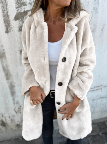 Women's Winter Plush Teddy Bear Coat Hooded Jacket