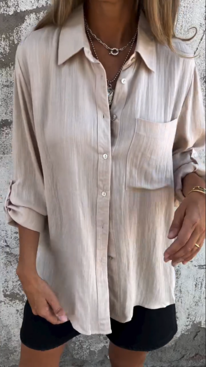 Women's Casual Cotton and linen shirt