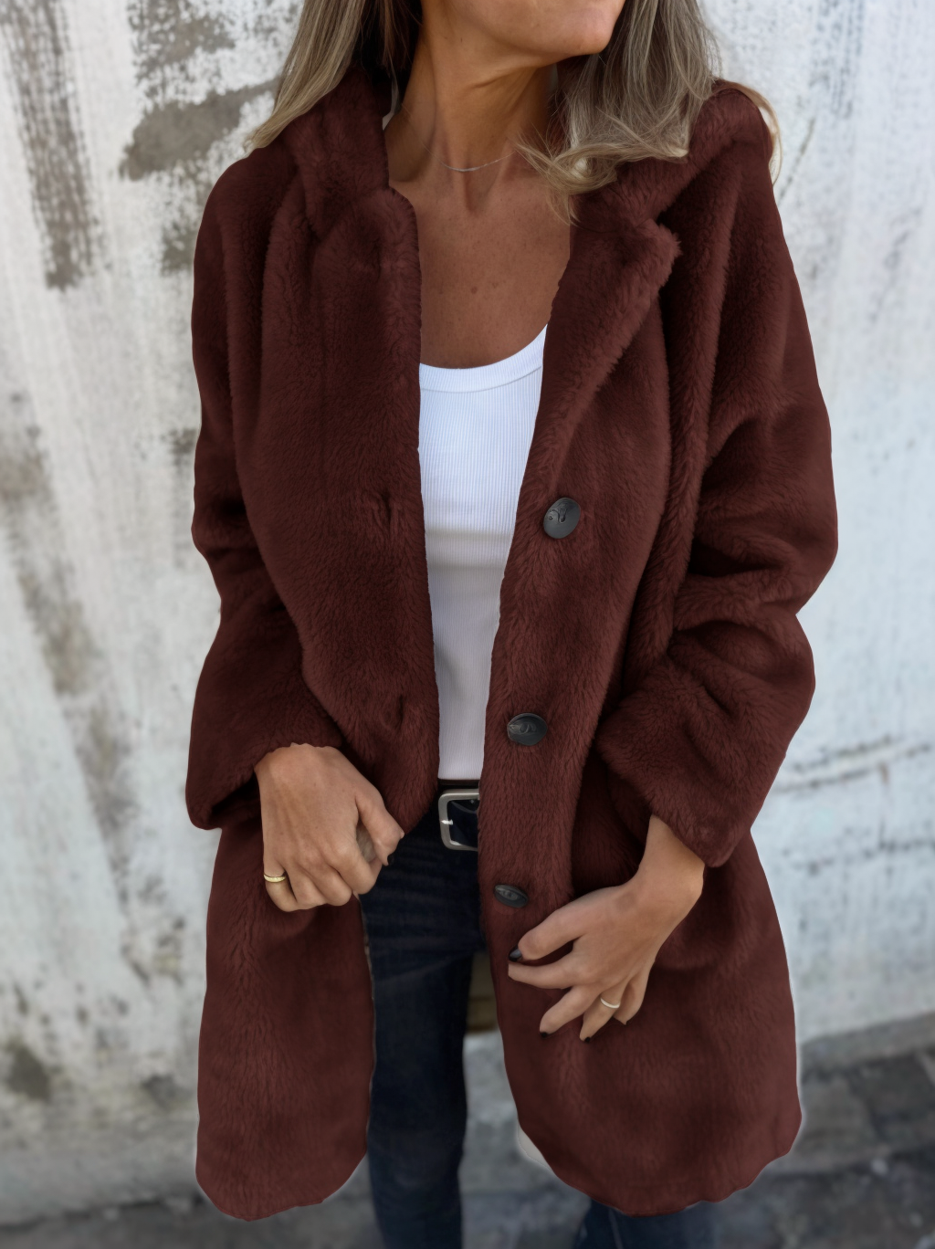 Women's Winter Plush Teddy Bear Coat Hooded Jacket