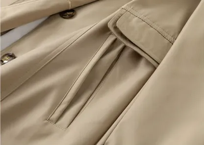 Women's mid-length trench coat tops jacket