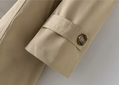Women's mid-length trench coat tops jacket