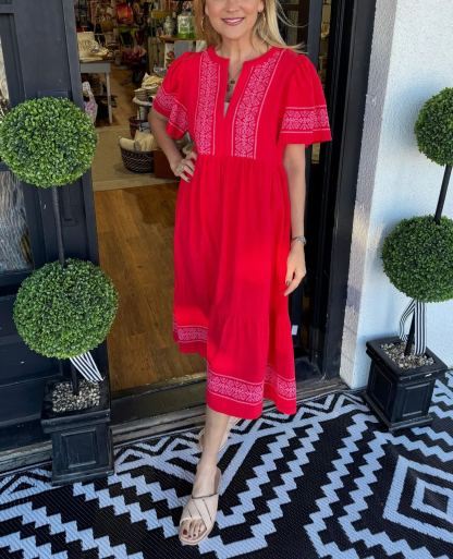 V-Neck layered Boho Maxi Dress With Pockets (Buy 2 Free Shipping)