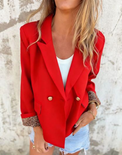 CLEARANCE SALE🔥Leopard Print Lined Short Blazer