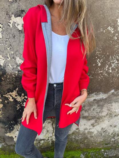 Women's Casual Long Sleeve Hooded Jacket