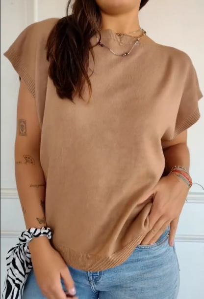 Women's Casual Solid Tops Button Design At The Back