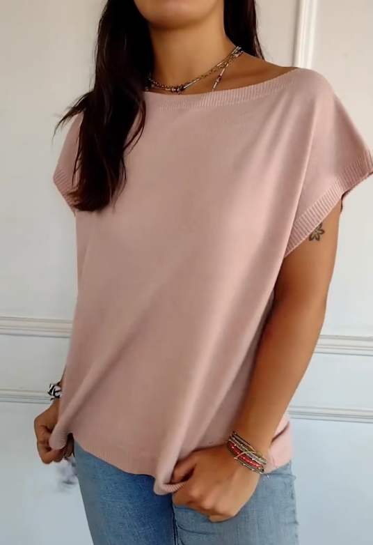 Women's Casual Solid Tops Button Design At The Back