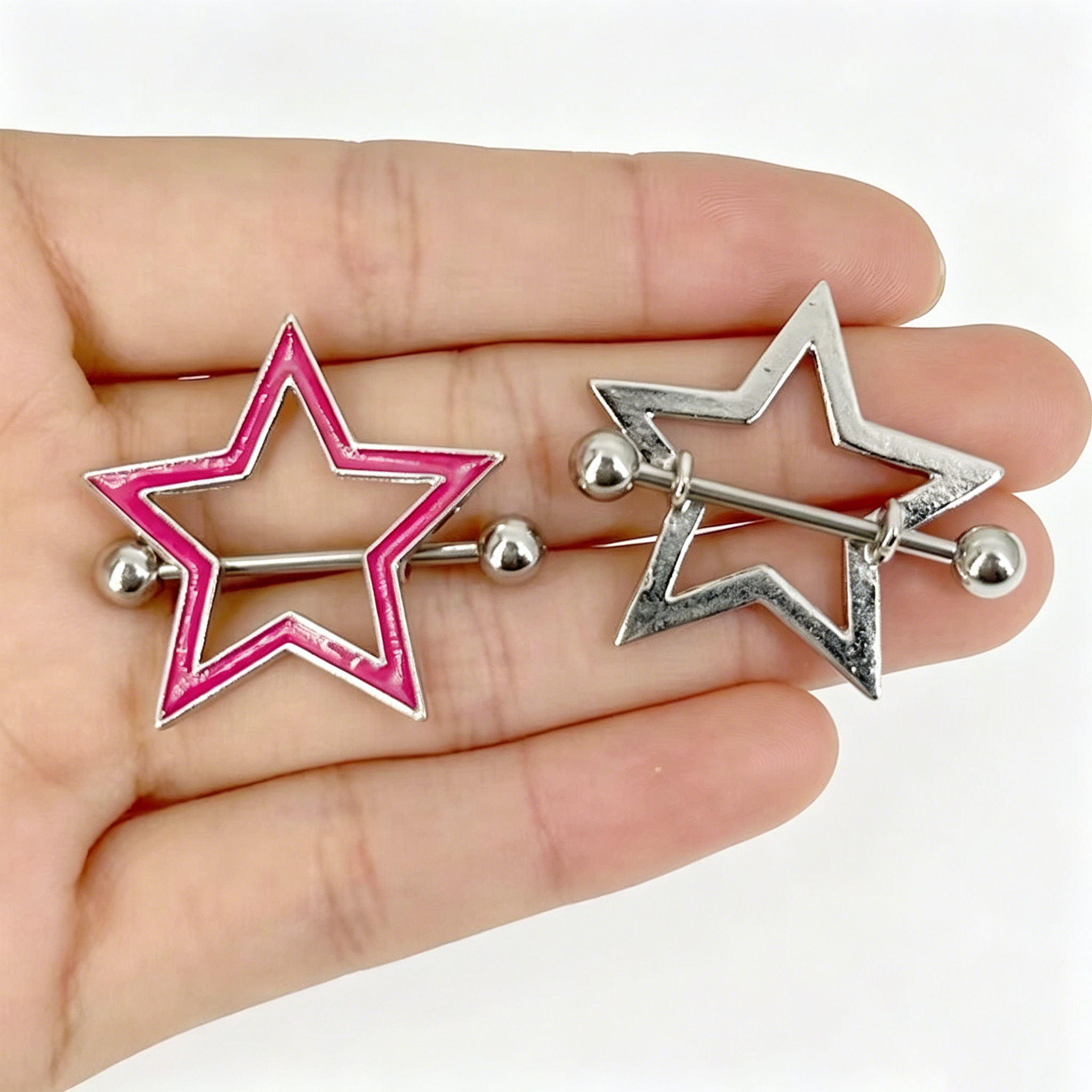 Enamel Star-Shaped Nipple Ring Jewelry